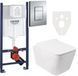 Комплект 5в1: Инсталляция Grohe Rapid + Безободковый Подвесной унитаз Venta Flow Rimless + клавиша хром KOER 2992886417 фото 1