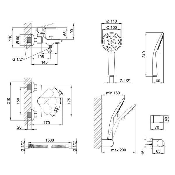 Змішувач для ванни Qtap Uno CRM 006 New SD00027890 фото
