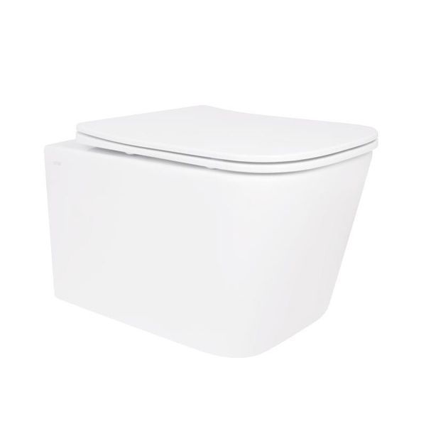 Унітаз підвісний Qtap Crow безобідковий з сідінням Soft-close QT05335171W SD00051248 фото