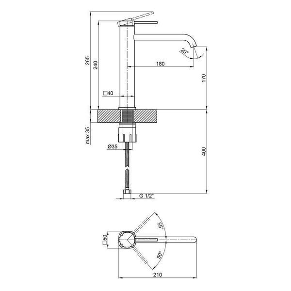 Смеситель для раковины Qtap Robin 1060H102C SD00047542 фото