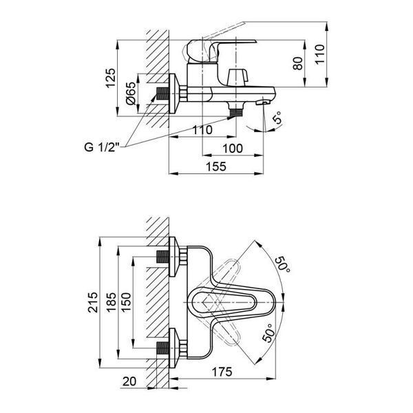 Змішувач для ванни Qtap Olsava 3012107GC SD00041978 фото