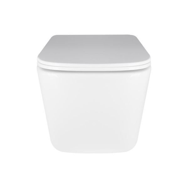 Унітаз підвісний Qtap Crow безобідковий з сідінням Soft-close QT05335171W SD00051248 фото