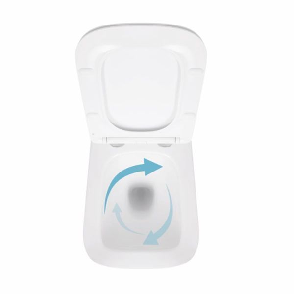 Унітаз підвісний Qtap Crow безобідковий з сідінням Soft-close QT05335171W SD00051248 фото