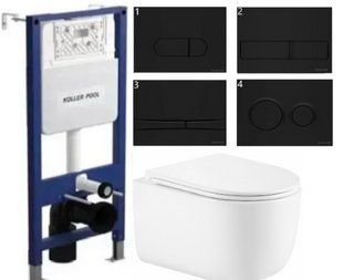 Комплект 5в1: Инсталляция Koller pool +Безободковый Подвесной унитаз Taurus Ultra Quiet +Клавиша на выбор 2913209478 фото