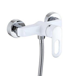 Змішувач для душу Lidz Latwa 010 (з душовим гарнітуром) (k40) LDLAT010WHI45426 White SD00051550 фото