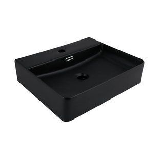 Раковина Qtap Nando LT 500х420х120 Matt black QT12112173SMBMBN 2359814588 фото