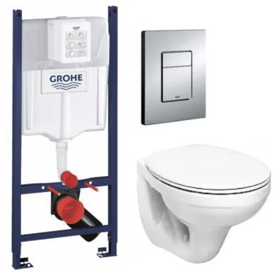 Комплект 5в1: Инсталляция Grohe Rapid +Подвесной унитаз Kolo Idol+ клавиша хром GV I1 фото