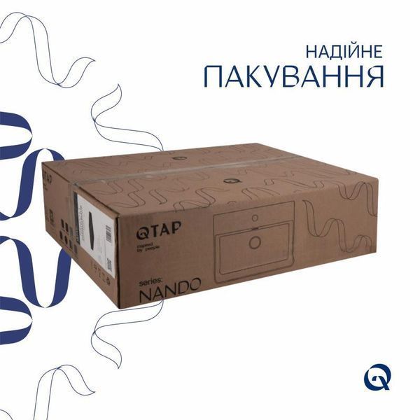 Раковина Qtap Nando LT 500х420х120 Matt black QT12112173SMBMBN 2359814588 фото