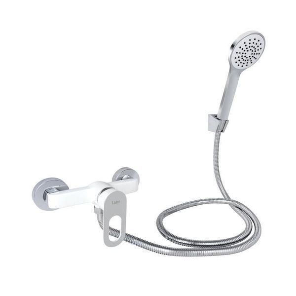 Змішувач для душу Lidz Latwa 010 (з душовим гарнітуром) (k40) LDLAT010WHI45426 White SD00051550 фото
