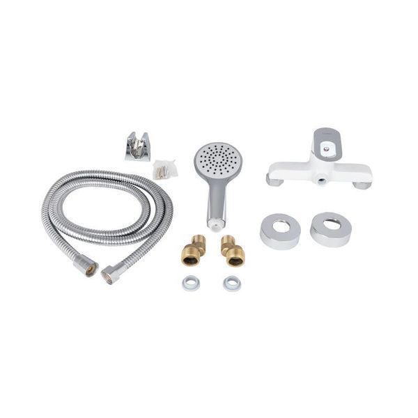 Змішувач для душу Lidz Latwa 010 (з душовим гарнітуром) (k40) LDLAT010WHI45426 White SD00051550 фото