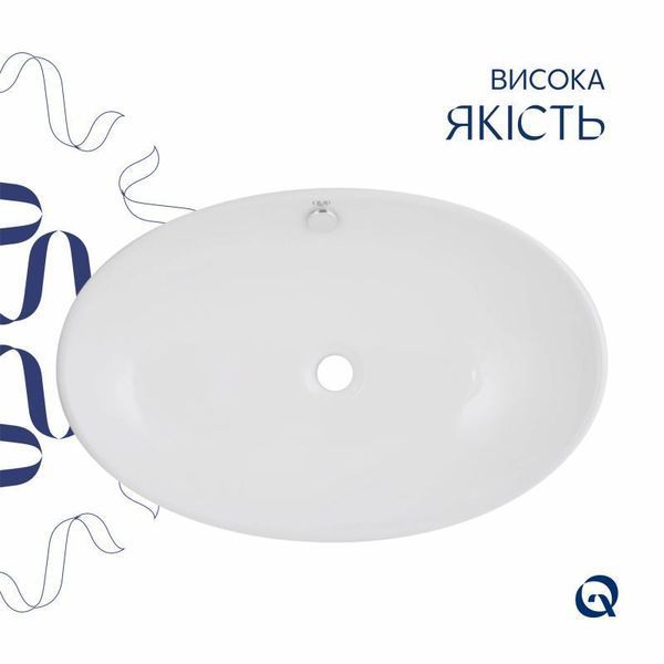Раковина-чаша Qtap Dove 625х415х150 White QT06113077WN 2302881083 фото