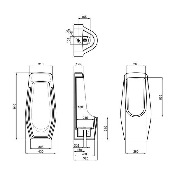 Напольный писсуар Qtap Stork 430х340х920 White QT1588HDU900W SD00045965 фото
