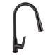 Змішувач для кухні Qtap Vlasta New з висувним виливом QTVLA344GMB45647 Gunmetal Black PVD 2361068475 фото 1