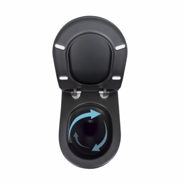 Унітаз підвісний Qtap Taurus безободковий з сидінням Soft-close QT2433084EUQMB SD00051553 фото