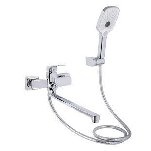 Смеситель для ванны Qtap Tern с длинным поворотным изливом (с душевым гарнитуром) QTTER260CRM47587 Chrome 2591572272 фото