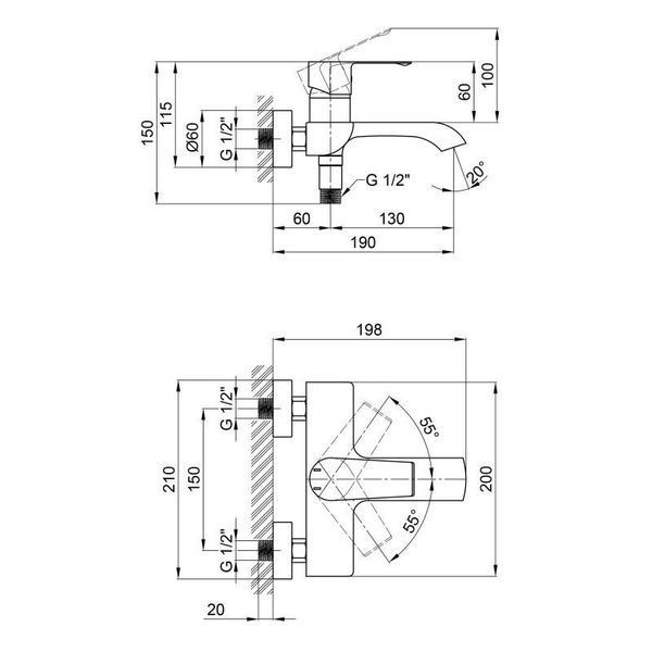 Змішувач для ванни Qtap Zelnava 3050101C SD00044017 фото