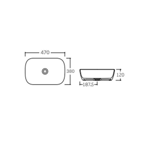 Раковина-чаша Qtap Aquarius 465x375x115 White QT21112185WN 2302881087 фото