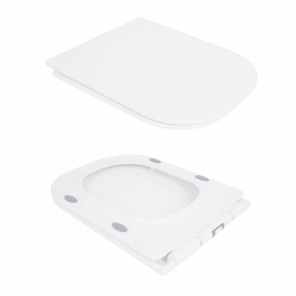 Унітаз-компакт Qtap Presto Quadro безободковий з сидінням Soft-close QT24221215AW 2446580885 фото