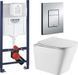 Комплект 5в1: Инсталляция Grohe Rapid + Безободковый Подвесной унитаз Venta Retan Торнадо + клавиша хром GV C1 фото 1