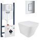 Комплект 5в1: Инсталляция Grohe Rapid +Безободковый Подвесной унитаз Tern+ клавиша хром GV TS фото 1
