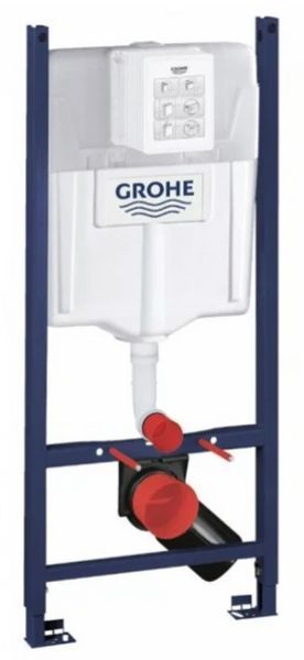 Комплект 5в1: Инсталляция Grohe Rapid + Безободковый Подвесной унитаз Jay + клавиша хром GV J фото