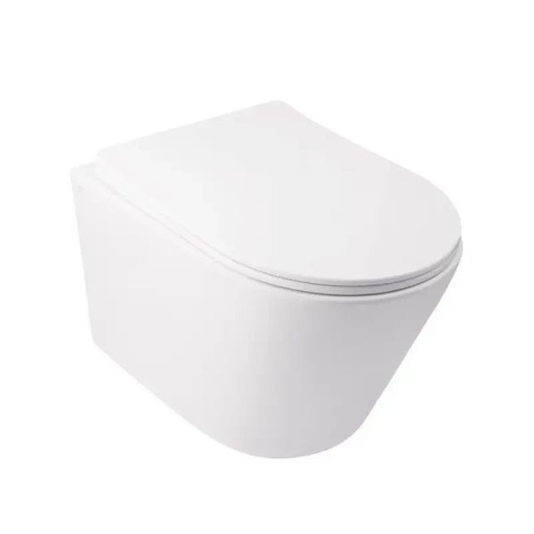 Комплект 5в1: Инсталляция Grohe Rapid + Безободковый Подвесной унитаз Swan + клавиша хром GV SW фото
