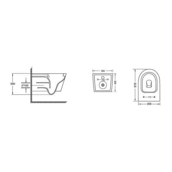 Комплект 5в1: Инсталляция Grohe Rapid + Безободковый Подвесной унитаз Swan + клавиша хром GV SW фото