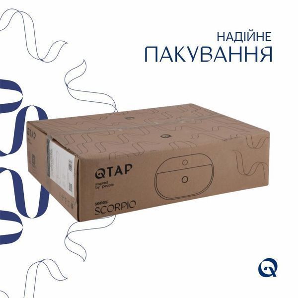Раковина-чаша Qtap Scorpio 505x385x120 White QT14112202WN 2302881088 фото