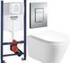 Комплект 5в1: Инсталляция Grohe Rapid + Безободковый Подвесной унитаз VENTA EDGE + клавиша хром 2833198142 фото 1