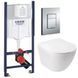 Комплект 5в1: Инсталляция Grohe Rapid + Безободковый Подвесной унитаз Jay + клавиша хром GV J фото 7