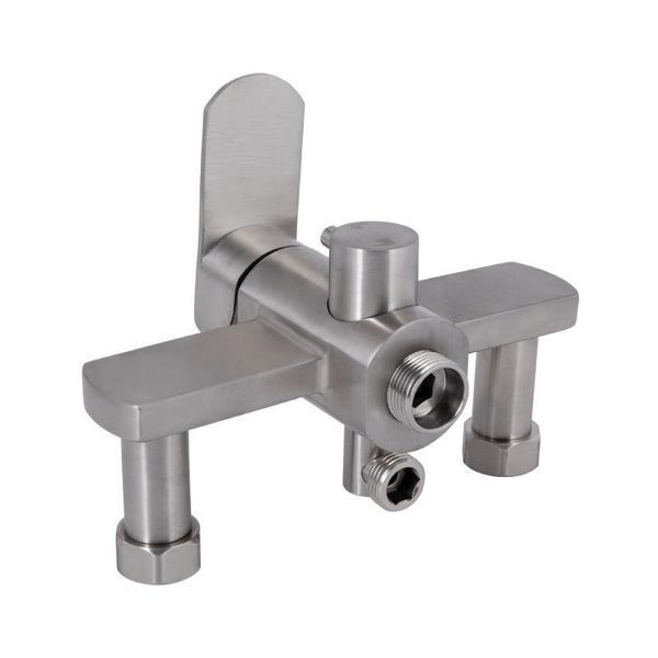 Змішувач для ванни Lidz Luna 005 (з душовим гарнітуром) (k35) LDLUN005NKS46093 Nickel 2333998882 фото
