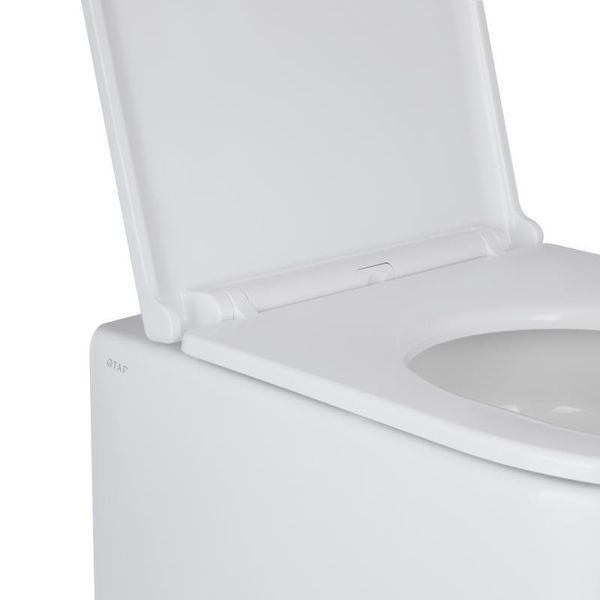 Унітаз підвісний Qtap Taurus безободковий з сидінням Soft-close QT2433084EUQW SD00051552 фото
