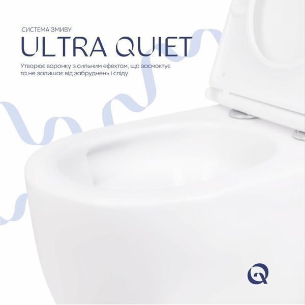 Унітаз підвісний Qtap Taurus безободковий з сидінням Soft-close QT2433084EUQW SD00051552 фото