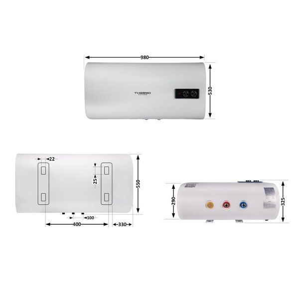 Водонагреватель электрический Thermo Alliance 80 л плоский горизонтальный, мокрый ТЭН 2 кВт (0,8+1,2) DT80H20G SD00032265 фото