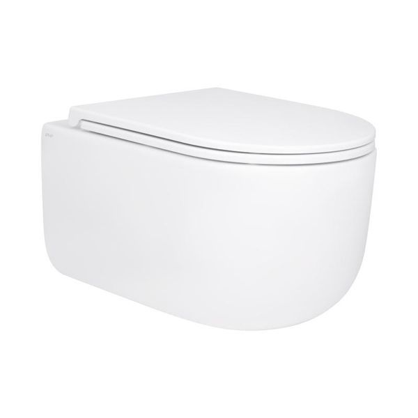 Унітаз підвісний Qtap Taurus безободковий з сидінням Soft-close QT2433084EUQW SD00051552 фото