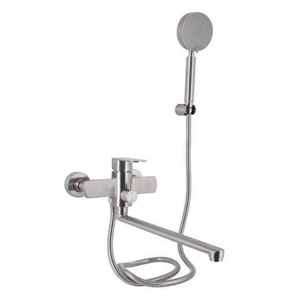 Змішувач для ванни Lidz Luna 005 (з душовим гарнітуром) (k35) LDLUN005NKS46093 Nickel 2333998882 фото
