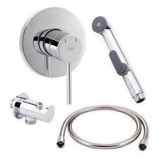 Комплект для гігієнічного душу Qtap Spring Chrome: Змішувач QTSPRCRM + Підключення з тримачем QTCRMBH030 + 2478805193 фото