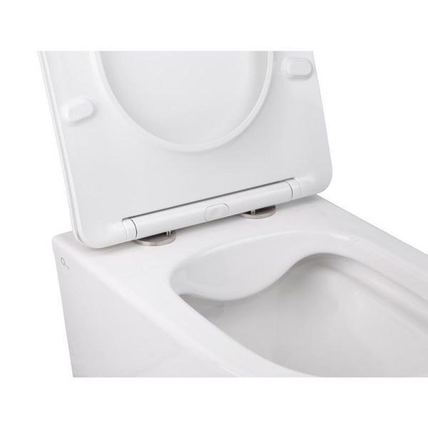 Унитаз подвесной Qtap Swan безободковый с сиденьем Soft-close QT16335178W SD00036227 фото