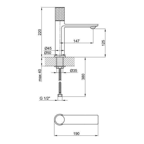 Смеситель для раковины Qtap Brno 1067103B SD00047498 фото