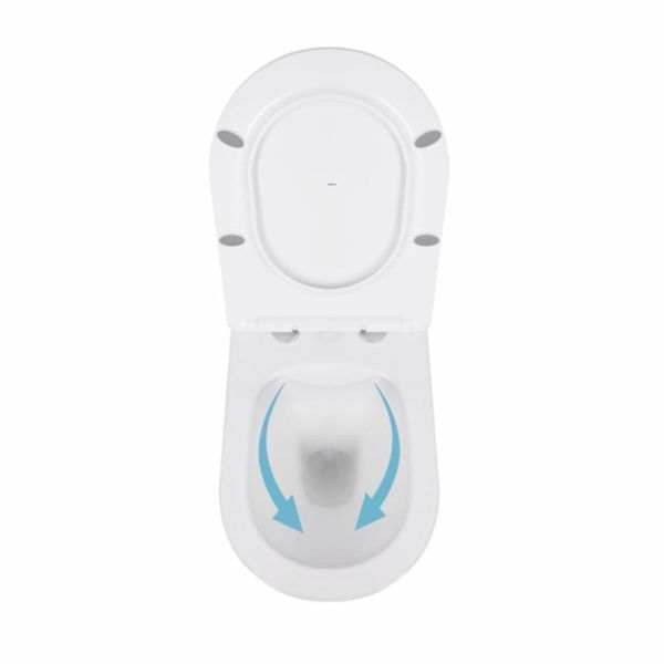 Унитаз подвесной Qtap Swan безободковый с сиденьем Soft-close QT16335178W SD00036227 фото