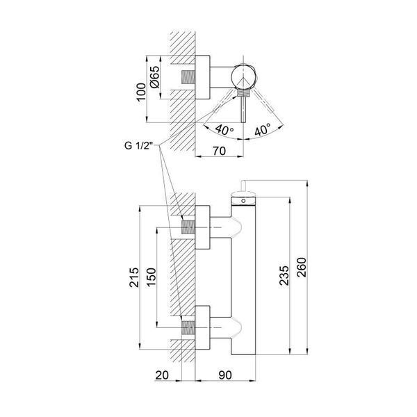 Змішувач для душу Qtap Robin 4060102B SD00047549 фото