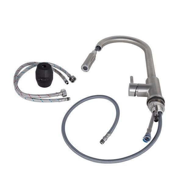 Смеситель для кухни Lidz Aria 04U-SFS с выдвижным изливом SD00049520 фото