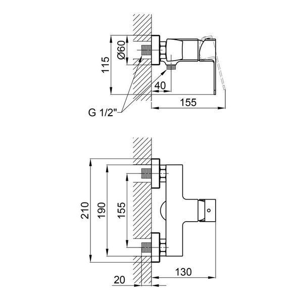 Смеситель для душа Qtap Lipno 4023101CB SD00042260 фото