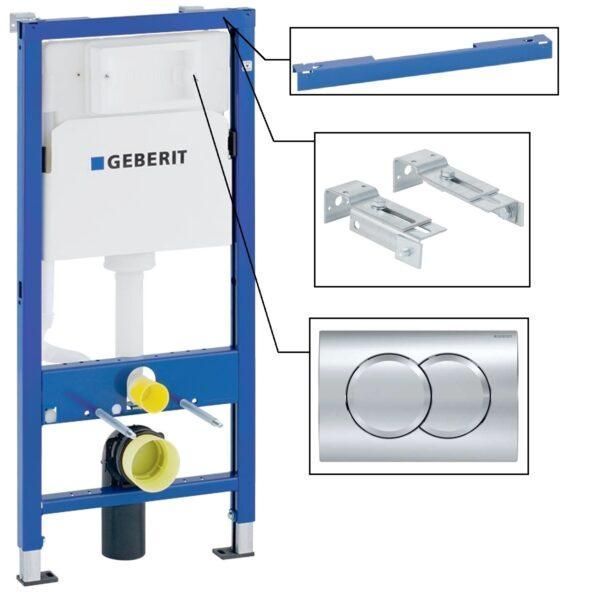 Инсталляция Geberit с кнопкой +Унитаз Robin подвесной Rimless 490x370x360 мм с сиденьем Slim Duroplast GBRW фото