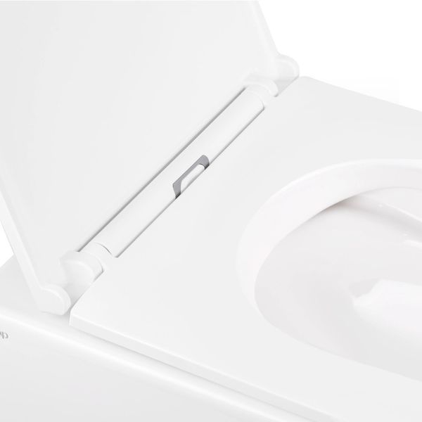 Инсталляция Geberit с кнопкой +Унитаз Robin подвесной Rimless 490x370x360 мм с сиденьем Slim Duroplast GBRW фото