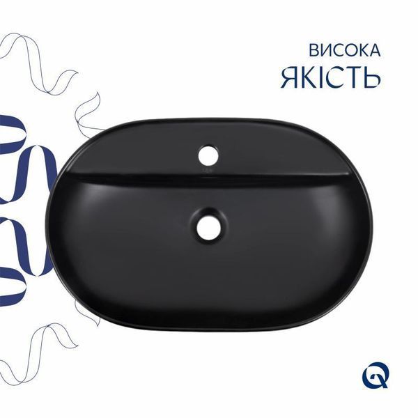 Раковина-чаша Qtap Scorpio 610x400x120 Matt black QT142203MBMBN 2302881091 фото