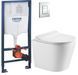 Комплект 5в1: Инсталляция Grohe Rapid +Безободковый Подвесной унитаз DOBRY + клавиша хром KOER 3027965668 фото 1
