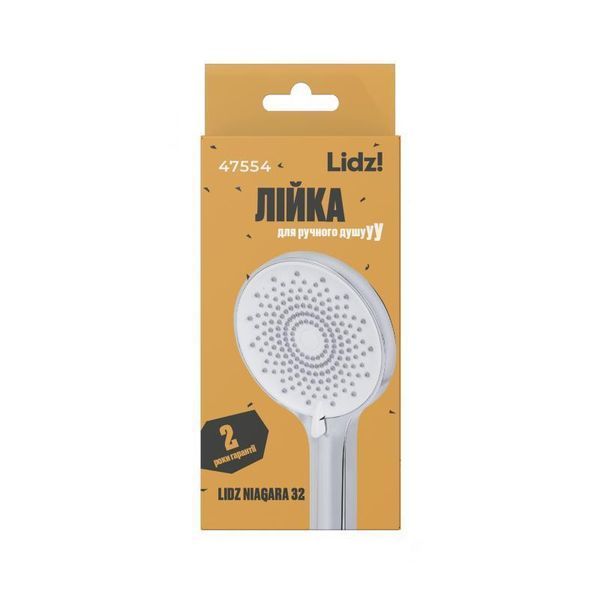 Лійка для ручного душу Lidz Niagara 32 120 мм округла LDNIA32CRM47554 Chrome 2598800978 фото