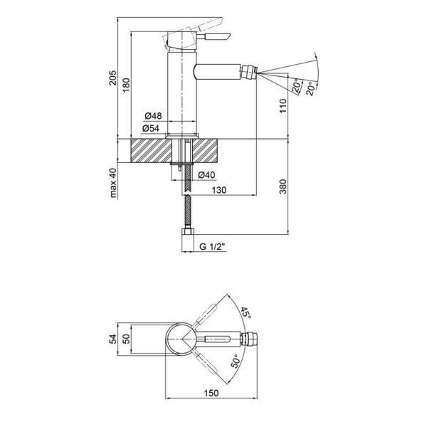 Змішувач для біде Qtap Elit CRM 001A SD00027905 фото