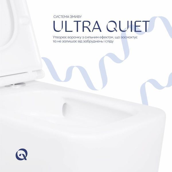 Унітаз підвісний Qtap Gemini безободковий з сидінням Soft-close QT2533076EUQW SD00051554 фото